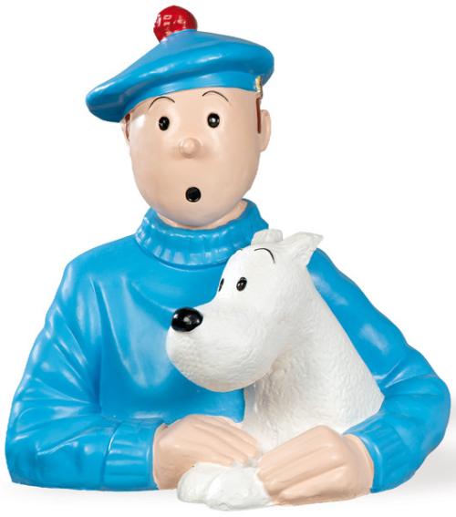  Busto de Tintin vestido de azul