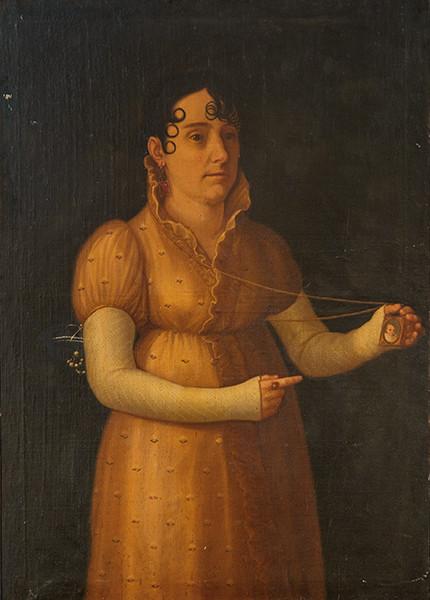  ESCUELA ESPAÑOLA S. XIX - Retrato de dama