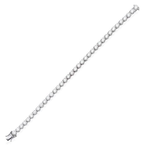  Pulsera tipo rivière con banda de brillantes de aprox. 10,80 ct en total. Presenta 36 certificados GIA.