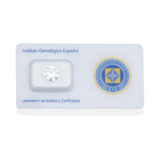  Blíster con brillante de 3,03 ct. Certificado IGE.