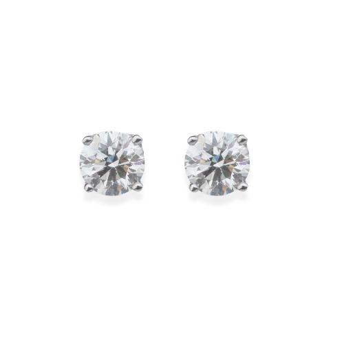  Pareja de brillantes de 1,01 ct cada uno. Dos certificados GIA.