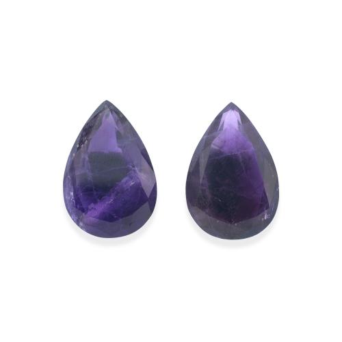  Dos amatistas talla perilla de 43,74 ct