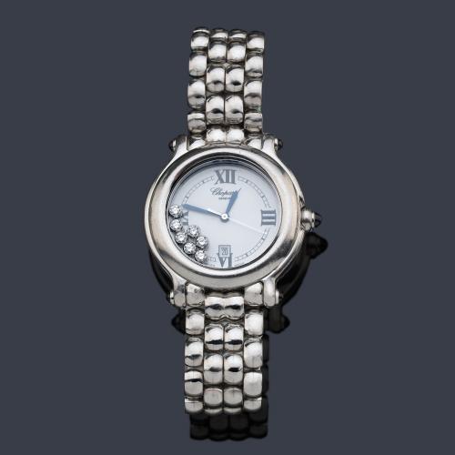  CHOPARD Happy Sport nº 27/8236-23 de señora con caja y brazalete en acero.