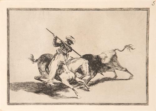  FRANCISCO DE GOYA Y LUCIENTES - El animoso moro Gazul es el primero que lanceó toros en regla