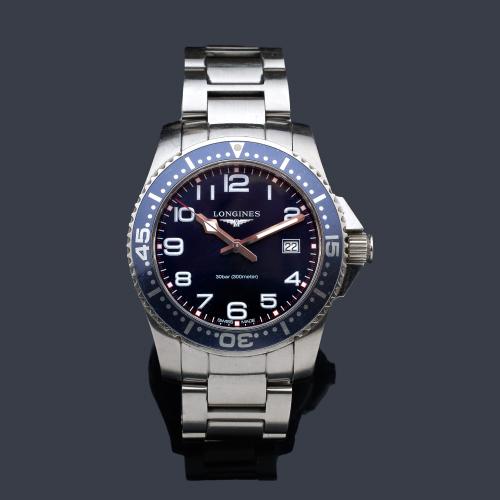  LONGINES HydroConques ref. L36894036 de caballero con caja y brazalete en acero.