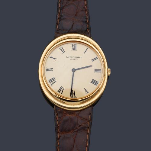  PATEK PHILIPPE Golden Ellipse ref. 3594 de caballero con caja en oro amarillo de 18 K, circa 1971.