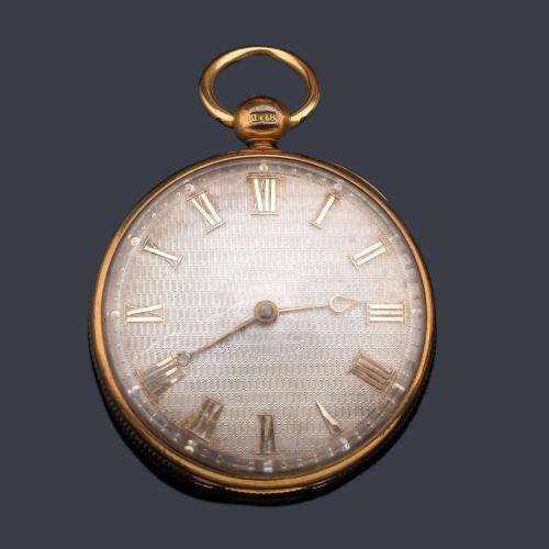  DESBOIS & WIELAD London nº 3869, reloj catalina con caja en oro amarillo de 18 K.