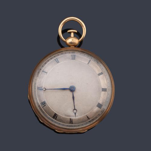  Reloj lepin sonería con caja en oro rosa de 18 K.