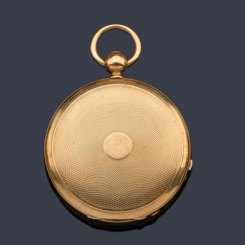 EUGENE LECOULTRE Geneve nº 346, reloj saboneta con caja en oro amarillo de 18 K.