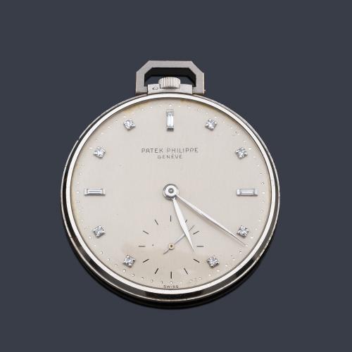  PATEK PHILIPPE Ref. 600 caja nº 677098 movimiento nº 891977, reloj lepin con caja en platino.