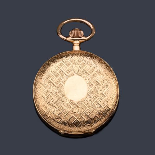  HOLIDAY WALCH nº 104904, reloj saboneta con caja en oro rosa de 18 K.