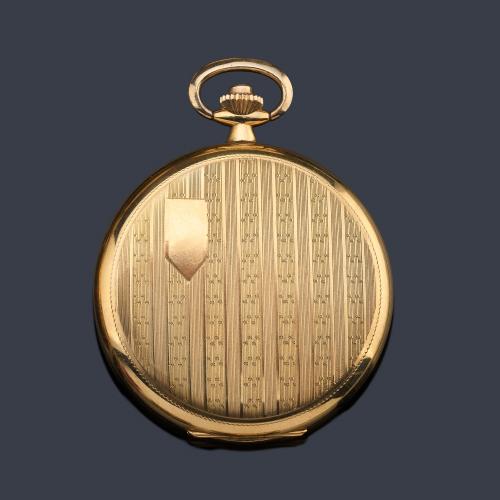  CHRONÓMETRO SABINA nº 124849, reloj saboneta con caja en oro amarillo de 18 K.