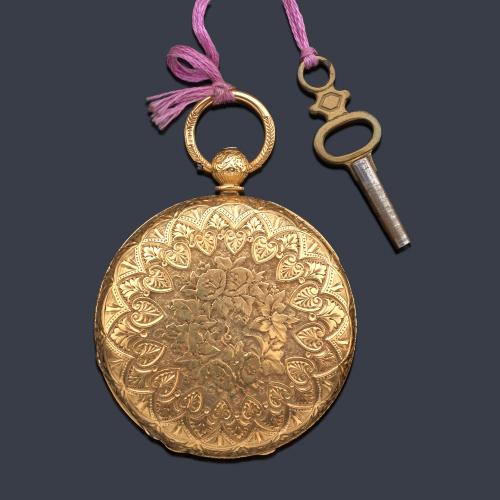  JOSEPH LEWILL Liverpool nº 23337, reloj saboneta con caja en oro amarillo de 18 K.