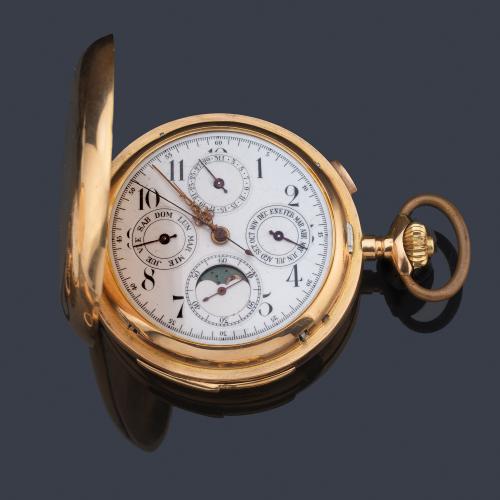  Reloj saboneta Gran Complicación nº 203734 con caja en oro rosa de 18 K.