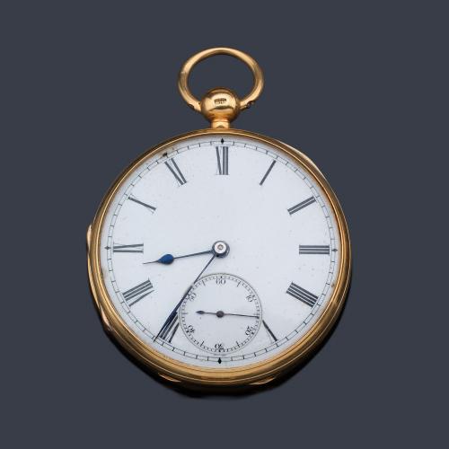  BRACEBRIDGES CLERHENVELLO nº 7351, reloj lepin con caja en oro amarillo de 18 K.