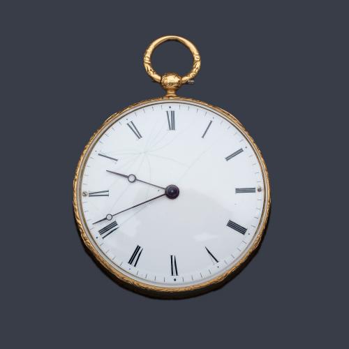  DOIVIEUX HÀVRE nº 6088, reloj lepin con caja en oro amarillo de 18 K.