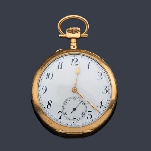  RAYMOND VOYNNET nº 94208, reloj lepín con caja en oro amarillo de 18 K.