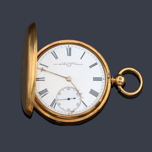  J. R. LOSADA London nº 5178, reloj saboneta con caja en oro amarillo de 18 K.