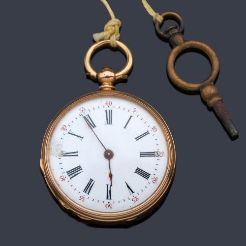  ADRIEN MOUX Montpellier nº 41594, reloj de colgar con caja en oro rosa de 18 K.