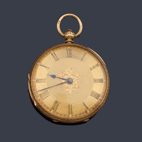  G. CORNELL Maidstone nº 28514, reloj lepin con caja en oro amarillo de 18 K.