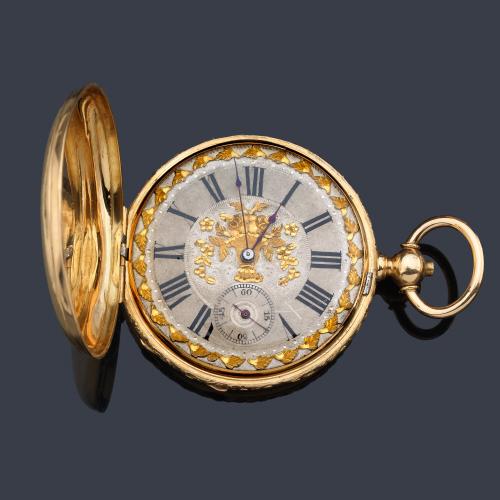  JOS JOHNSON nº 68107, reloj saboneta con caja en oro amarillo de 18 K.
