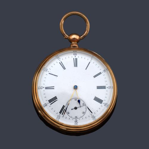  Reloj lepin con caja en oro amarillo de 18 K