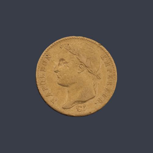  Moneda 20 francos Napoleón en oro de 22 K.