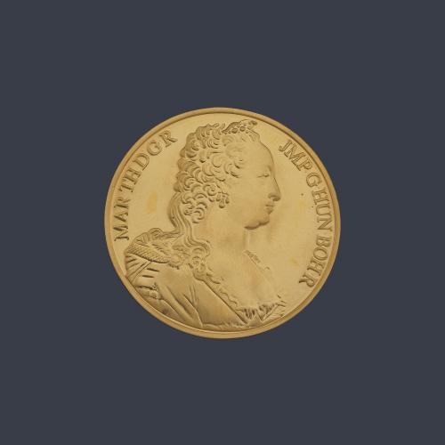  Moneda 100 Ecu Bélgica 1989 en oro de 22 K con estuche y certificado.