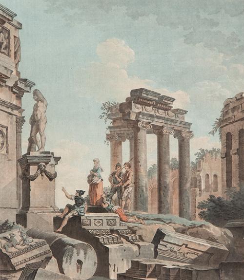  JEAN-FRANÇOIS JANINET - Les Restes d'un Palais Égypthien und Restes du Palais du Pape Jules