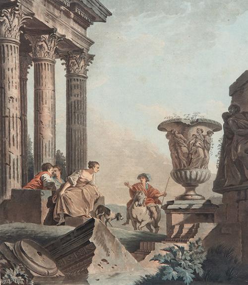  JEAN-FRANÇOIS JANINET - Vestiges  d'un remple de la Grece