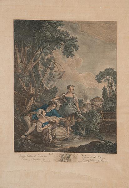  SEGUIDOR DE FRANÇOIS BOUCHER S. XVIII - La Chasse y La Pêche