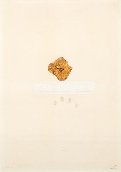  ANTONI TÀPIES - Relief et papier journal
