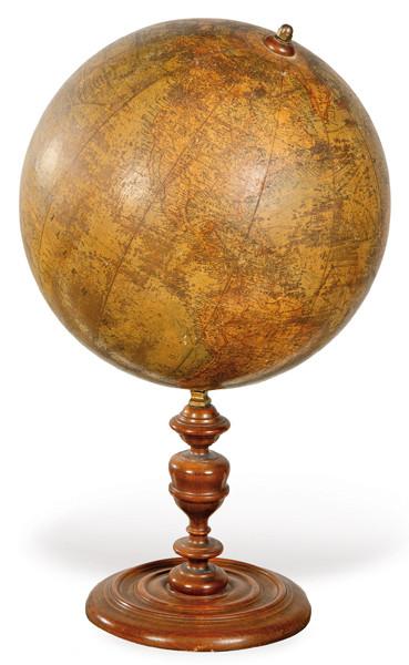  Globo terraqueo alemán revisado por Henry Lange, Berlín 1885-1905.