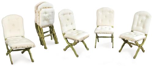  Conjunto de 6 sillas de comedor de la colección Pierre Counot Blandin, diseño Pierre Counot Blandin.