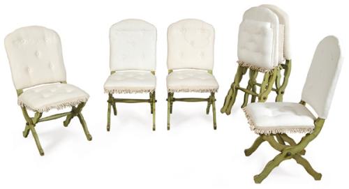  Conjunto de 6 sillas de comedor de la colección Pierre Counot Blandin, diseño Pierre Counot Blandin.
