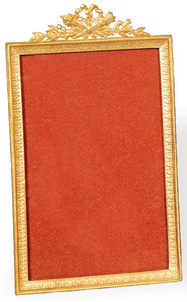  Portarretratos de bronce dorado, estilo Luís XVI, Francia S. XIX.