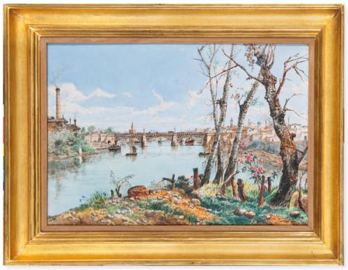  Vista del puerto desde el Parque de la Cartuja de Sevilla