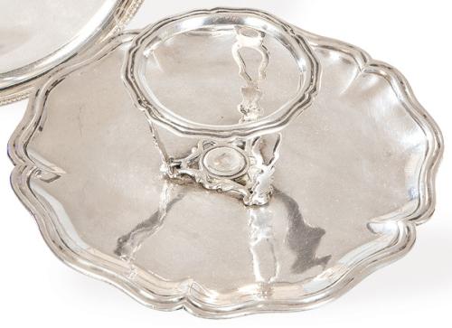  Mancerina de plata española punzonada ESTRA? Zaragoza S. XVIII.
