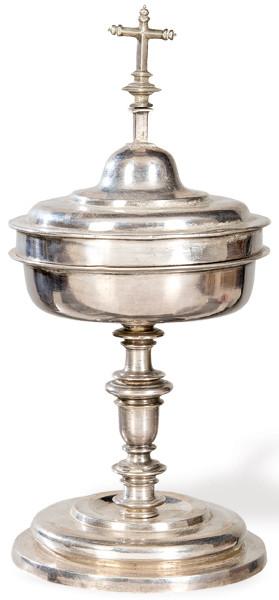  Copón de plata colonial, Virreinato del Perú S. XVII.
