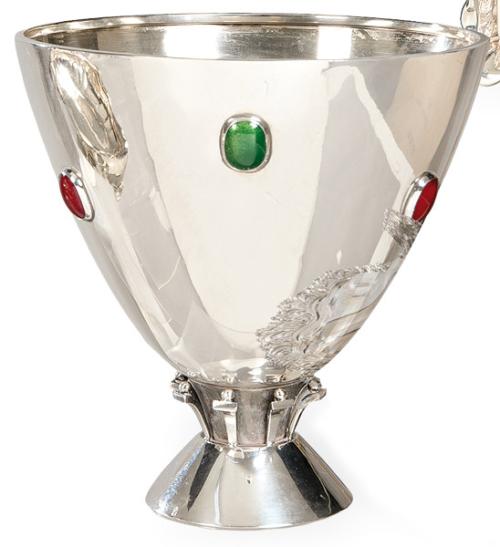  Copa de plata española punzonada 1ª Ley.