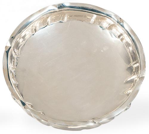  Frutero de plata española punzonada 1ª Ley de Montejo con marca comercial de J. Pérez Fernandez.