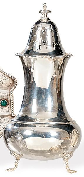  Azucarero de plata inglesa punzonada Ley Sterling de Atkin Brothers-Harry Atkin, Sheffield 1918.