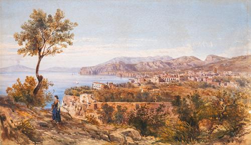  GIOVANNI GIORDANO LANZA - Veduta de la bahía de Nápoles