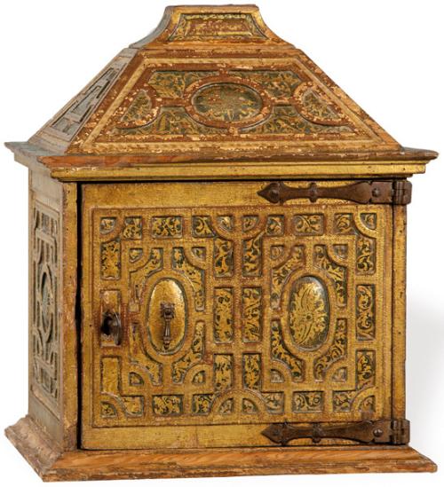  Sagrario de madera tallada, policromada, dorada y estofada, Castilla h. 1600.