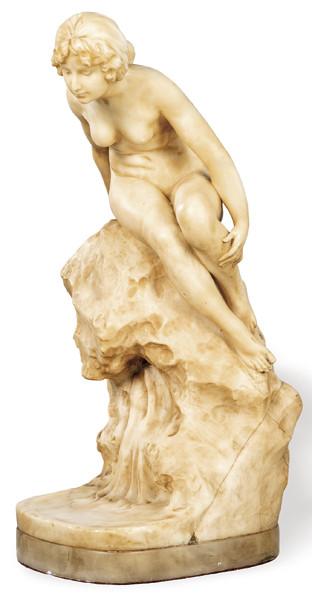  Escultura italiana en alabastro firmada Vichi Florencia
