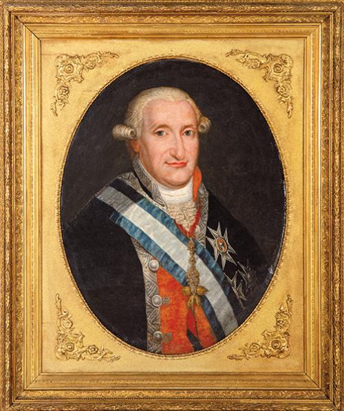  ESCUELA ESPAÑOLA FNS. S. XVIII - Retrato de Carlos IV