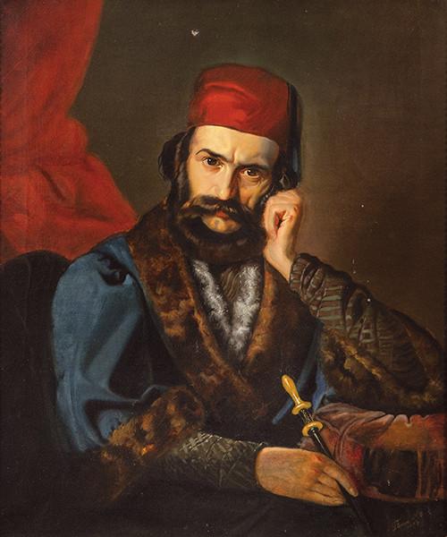  CARL PIERINGER - Retrato de caballero con fez o tarbush