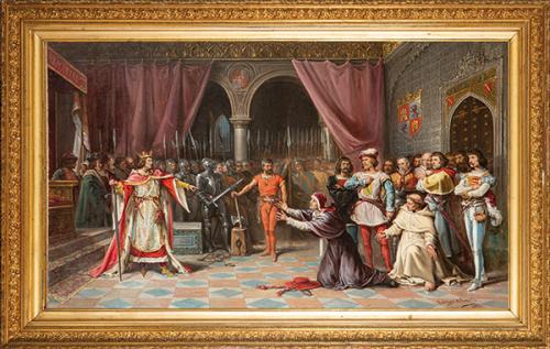  JOSE MARÍA RODRÍGUEZ DE LOSADA - Enrique III de Castilla y el arzobispo Pedro Tenorio (
El gabán de Enrique III)