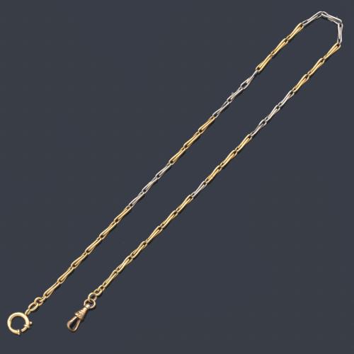  Leontina en oro blanco y amarillo de 18K.
