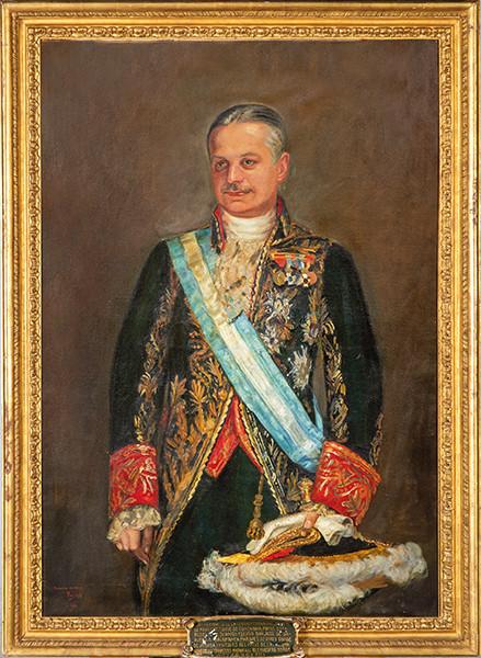  FERNANDO DE LA CERDA Y CARVAJAL GAND-VILLAIN Y DE QUERALT - Retrato de don José de Saavedra y Salamanca, II marqués de Viana y II conde de Urbasa